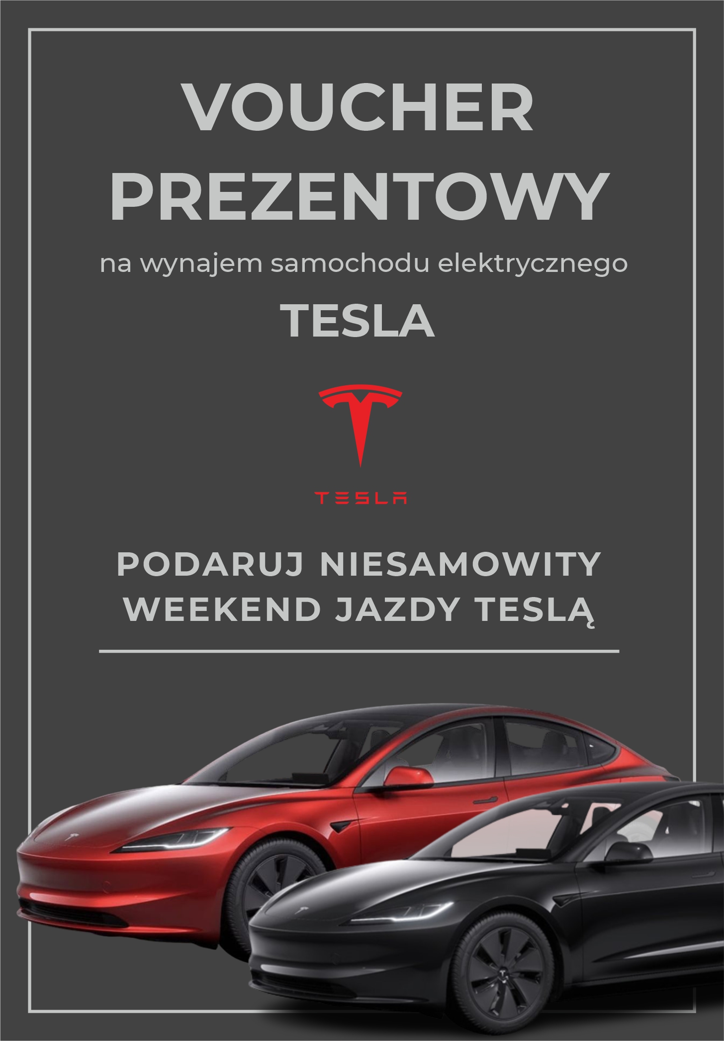 Wynajmij Tesle Voucher Weekend wypozycztesle.pl
