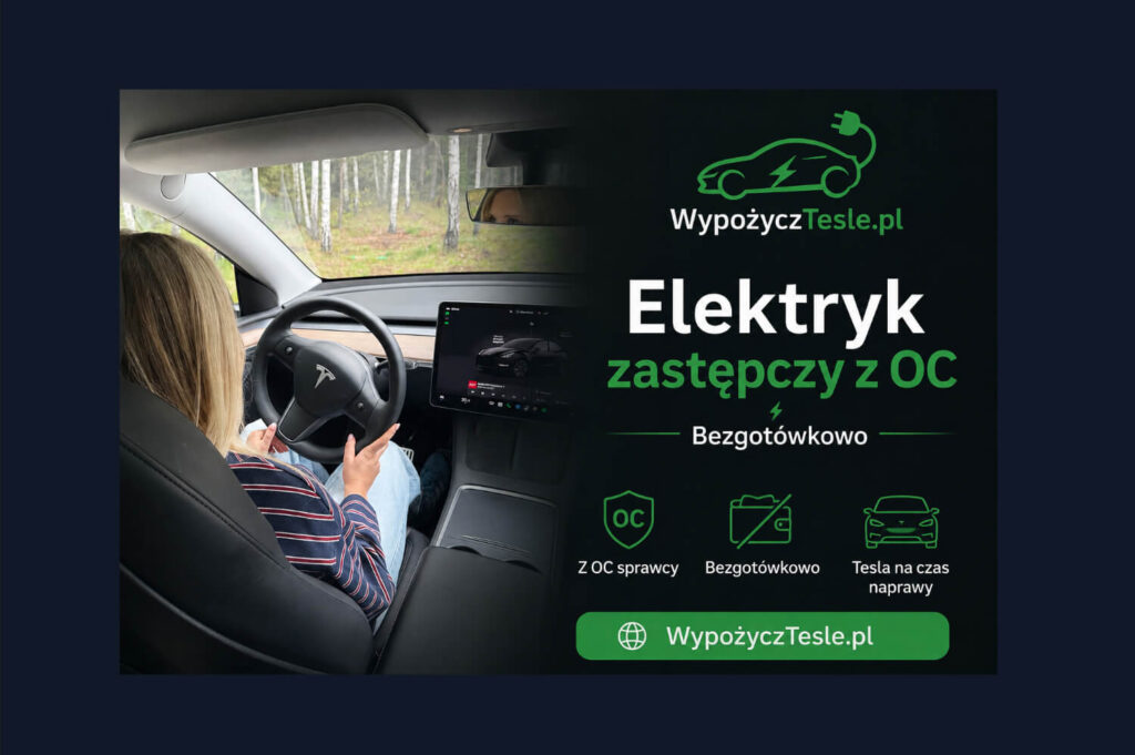 Tesla samochód zastępczy z OC sprawcy